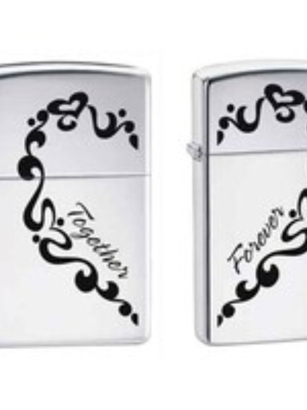 His & Hers Forever Together (2) Zippo Lighter Set
